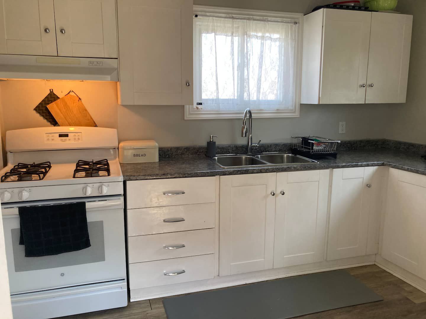 Kitchen with gas stove